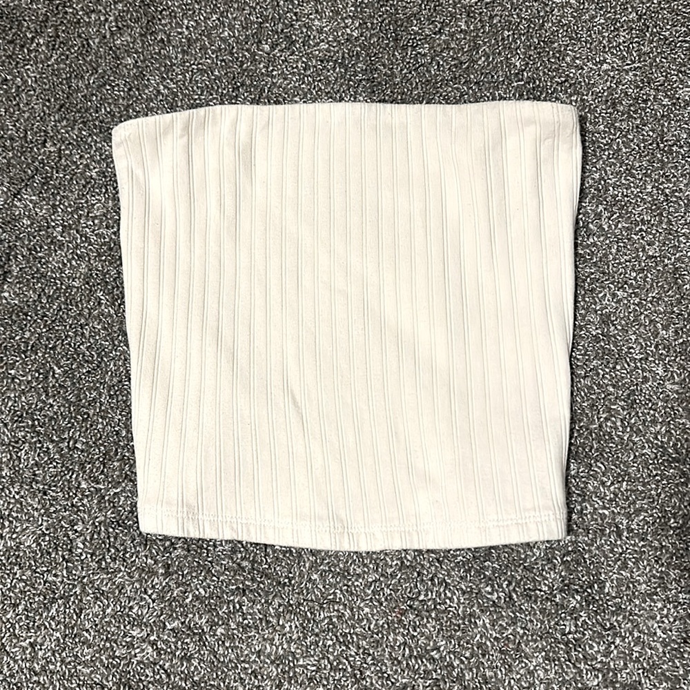 cream tube top